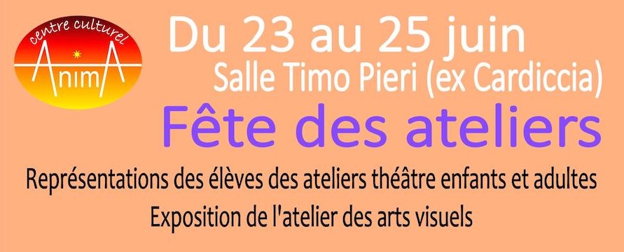 Du Vendredi 23 au dimanche 25 juin // Fête des ateliers théâtre et arts visuels !