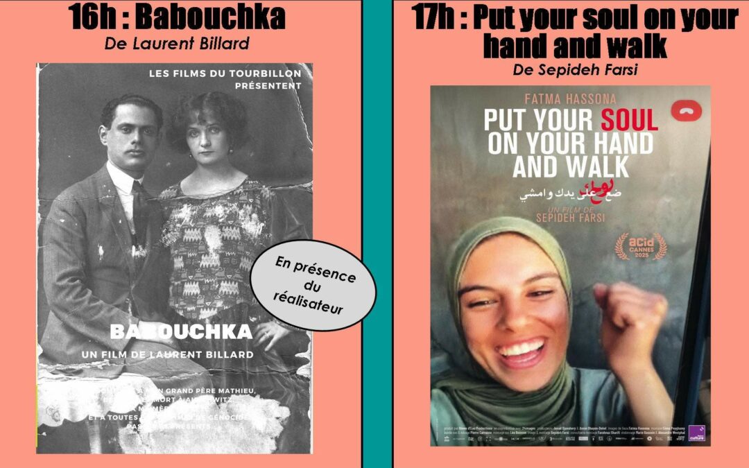 Dimanche 11 janvier à 16h // CinémAnima // Double séance – 16h : Babouchka, de Laurent Billard – 17h : Put your soul on your hand and walk, de Sepideh Farsi